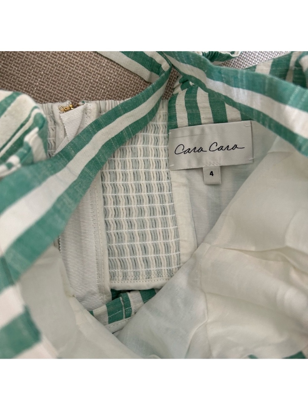 Cara Cara Calypso Midi Dress in Ivory Green - Picture 7 of 12